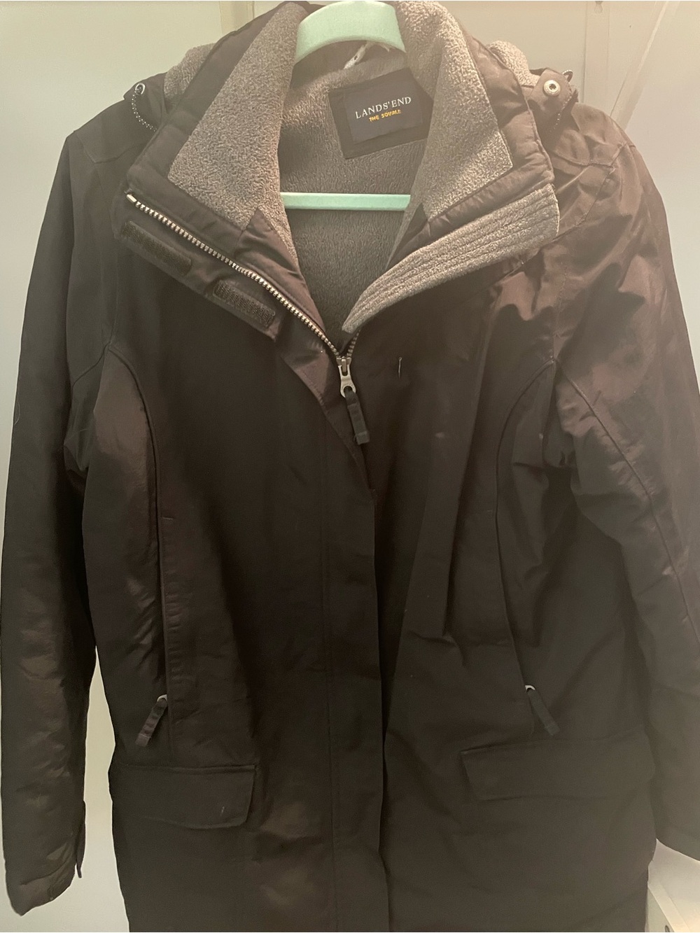 Lands End Winter Jacket Parka Women Fleece Lined Hooded Read More Info